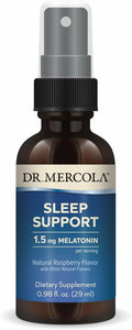 Dr. Mercola Sleep Support with Melatonin Spray - Supports Restful Sleep - Non-GMO, Gluten-Free & Soy-Free - Natural Raspberry Flavor - 0.98 fl oz (35 Servings)