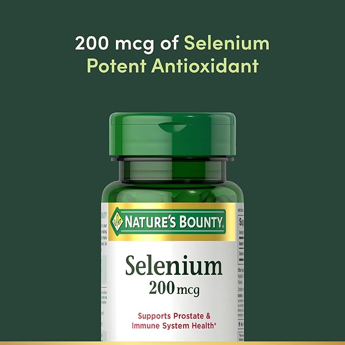 Nature's Bounty Selenium, Supports Prostate and Immune System Health, 200 mcg, 100 Tablets