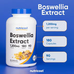 Nutricost Boswellia Extract 180 Capsules for 90 Servings Per Bottle - Gluten Free and GMO Free, Vegan