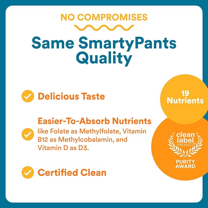 SmartyPants Men’s Multivitamin Gummies with Omega 3 DHA/EPA, Methylfolate, Vitamin D3, C, B12, B6, A, K, Zinc, Raspberry Lemonade Flavor, 90 Count (30 Day Supply)