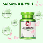 JulyDeer Astaxanthin 6 mg Per Serving, 60 Softgels – Double Strength Microalgae – Natural Haematococcus Pluvialis Source – Antioxidant Supplements for Skin, Eyes, Joints, & Immune Support – Non-GMO