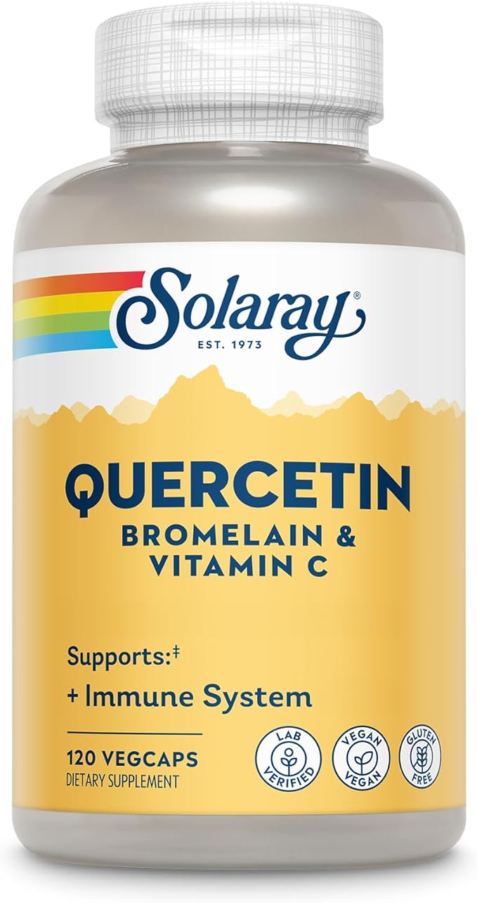 SOLARAY QBC Plex | Quercetin & Bromelain Plus Vitamin C | Year Round Immune Function & Respiratory Health Support | Non-GMO & Vegan | 120 VegCaps