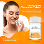 Chewable Carbonyl Iron 65mg with 270mg Vitamin C – Bariatric Friendly Tablet (Non-Gummy), Sugar-Free Orange Flavor - Iron Supplement – 60 Tablets (60 Day Supply)