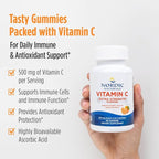 Nordic Naturals Vitamin C Extra Strength Gummies - Tangerine Flavor - 60 Gummies - 500 mg Vegan Vitamin C Supplement - Low-Sugar Immune - Support - 30 Servings