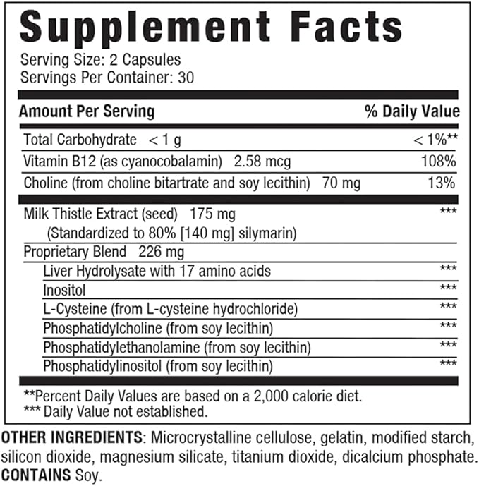 LIVERITE Liver Aid with Milk Thistle 60 Capsules, Supports Healthy Liver Function, Cleansing, Energy & Daily Wellness