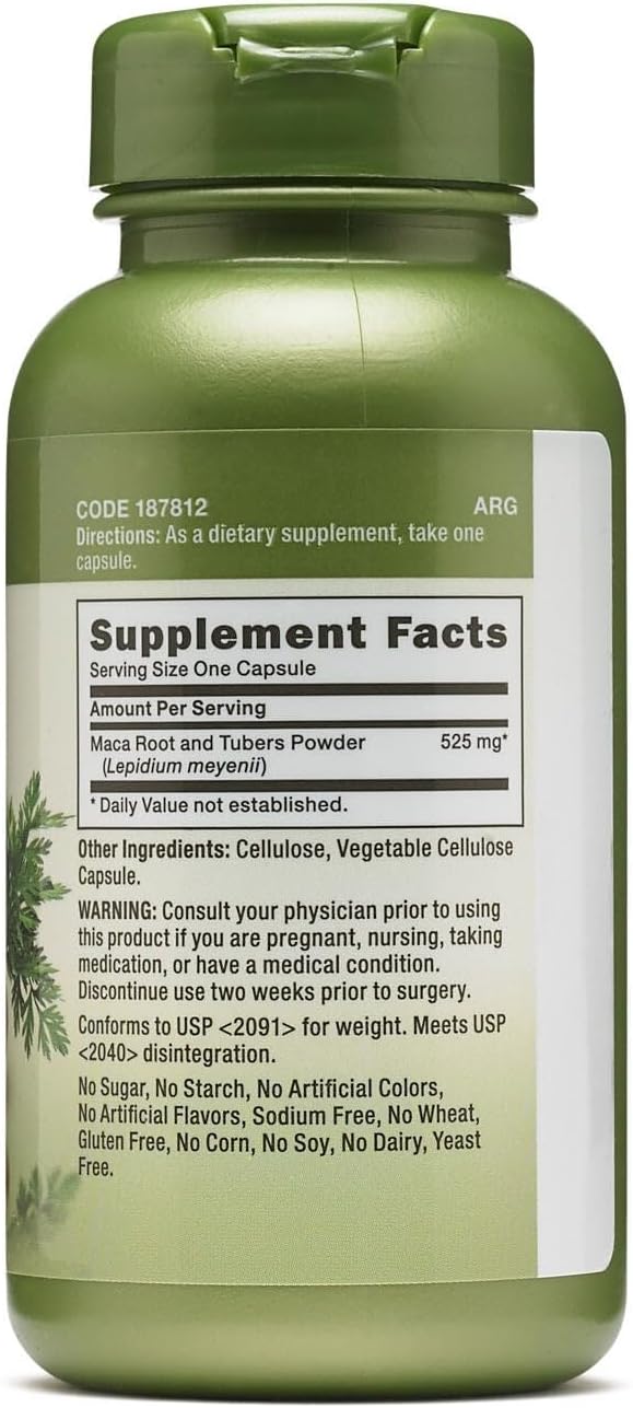GNC Herbal Plus Maca Root 525mg, Supports Vitality, 100 Capsules