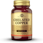 Solgar Chelated Copper, 100 Tablets - Essential for Collagen Formation - Highly Bioavailable Form - Supports Connective Tissue - Non-GMO, Vegan, Gluten Free, Dairy Free, Kosher - 100 Servings