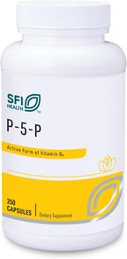 Klaire Labs SFI Health P-5-P - 30 Milligrams of Bioactive Vitamin B6 Pyridoxal-5-Phosphate for Metabolic & Liver Support, Hypoallergenic (100 Capsules)