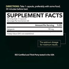 Apigenin Capsules 50mg - 60 Count, Vegan, Non-GMO, Sleep & Cognitive Support Supplement - Chamomile Flavonoid for Relaxation, Prostate Health, Melatonin-Free, Liposomal Formula for Enhanced Absorption