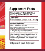 Curcumin Turmeric Curcuma Curcuyin Supplements, 850 mg, 30 Caplets. (4, 4 Pack)