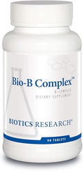 Biotics Research Bio B Complex High Potency B-Complex with Folate and Vitamins B2, B6 and B12 for Energy Production, Supports Cardiovascular Function, metabolic Pathways, Brain Health 90 Tabs
