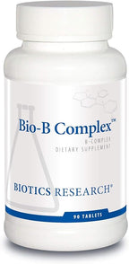 Biotics Research Bio B Complex High Potency B-Complex with Folate and Vitamins B2, B6 and B12 for Energy Production, Supports Cardiovascular Function, metabolic Pathways, Brain Health 90 Tabs