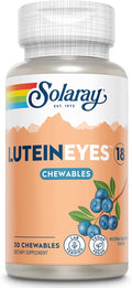 SOLARAY Chewable Lutein Eyes 18 | Eye & Macular Health Support Supplement w/Naturally Occurring Lutein and Zeaxanthin | Non-GMO | 30 Chewables
