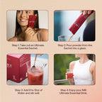 IM8 Daily Ultimate Essentials All-in-One Multivitamin Supplement, 92 Nutrient Rich Ingredients CoQ10, Probiotics, Vitamins, Greens, GF, Acai Mixed Berry (30 Servings, Travel Packs - Tumbler Included)