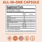 Health Dose Omega 3 Fish Oil 2000mg – Lemon-Flavored Softgels with EPA 800mg & DHA 600mg for Brain, Heart, and Wellness Support – Easy-to-Digest, No Fish Burps – 120 Softgels, 2-Month Supply