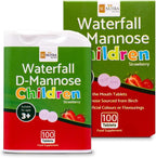 Waterfall D-Mannose Children Melt in the Mouth Tablets with a hint of Strawberry. Suitable for Boys & Girls, 3 Years + | 100 Count