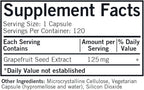 Kirkman Grapefruit Seed Extract 125 mg Capsules - Hypoallergenic, 120 Count