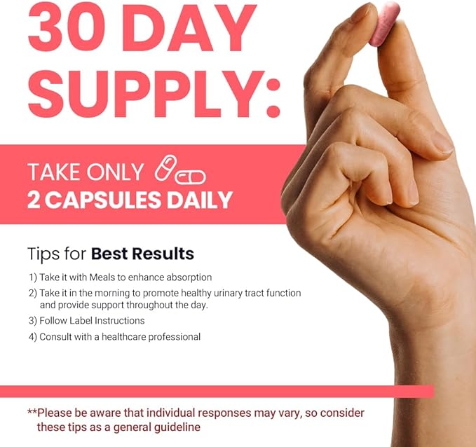 JUNG KWAN JANG Urinary Tract Comfort Formula with Pacran Cranberry 500mg, American Ginseng 143mg - Urinary Tract Health Support Supplement - 60 Capsules for Women and Men