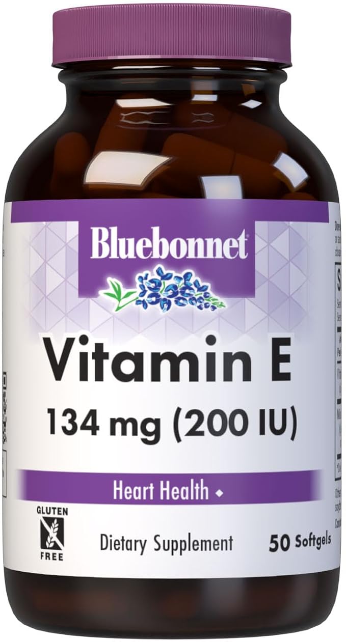 Bluebonnet Vitamin E 200 IU Mixed Softgels, 50 Count