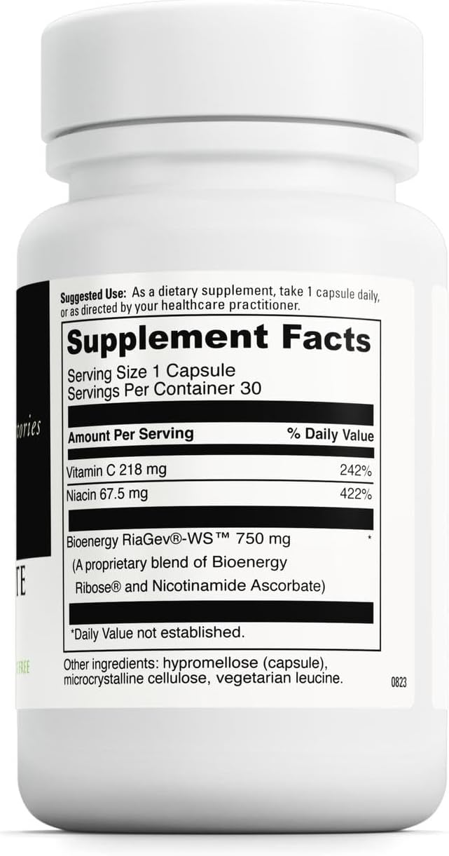 DAVINCI Labs NAD+ Activate - NAD Supplement with Vitamin C & Niacin - Helps Support Brain Health, Cellular Energy & More* - Vegetarian, Gluten-Free & Soy-Free - 30 Capsules