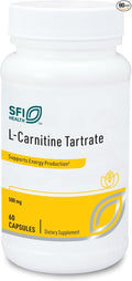 Klaire Labs SFI Health L-Carnitine Tartrate - 500 mg Amino Acid, Stabilized L-Carnitine - No Synthetic D-Carnitine (60 Capsules)