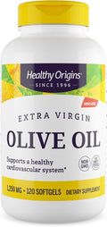Healthy Origins Extra Virgin Olive Oil 1,250 mg (Made with Organic Extra Virgin Olive Oil, Non-GMO, Gluten Free, Cardiovascular Support), 120 Softgels