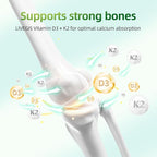 Vitamin D3 K2 Softgels, D3 10000 IU with K2 (MK-7) 200 mcg with Coconut Oil Softgels, Easy to Swallow 2 in 1 Vitamins D & K, Supports Calcium Absorption, Immune and Heart Health - 90 Counts