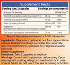 MgSport ZMA Supplement with Clinically Tested Zinc Magnesium for High Absorption - Enhanced with Vitamins B6 B9 for Muscle Recovery - Gentle on Stomach Formula, 120 Capsules