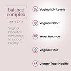 Balance Complex 17-in-1 Vaginal Health 100 Billion Probiotics for Women pH Balance with Cranberry & D-Mannose | Promote Urinary Tract Health for Vaginal Odor & Vaginal Flora, 60 Capsules (Pack of 2)