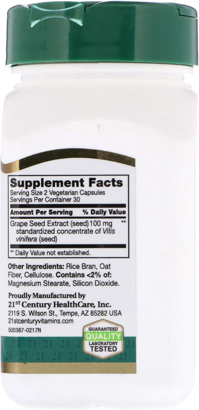 21st Century Grape Seed Extract, 60 Caps