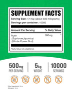 BulkSupplements.com Rutin Powder - from Sophora Japonica, Rutin Supplement, Rutin 500mg - Antioxidants Source, Soy Free, 500mg per Serving, 5kg (11 lbs) (Pack of 5)