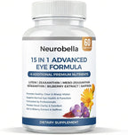 Neurobella Eye Formula, Neurobella 15 in 1 Advanced Eye Formula with All 3 Carotenoids, Lutein & Zeaxanthin, Saffron & Bilberry Extract