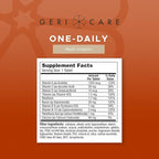 GeriCare One-Daily Multi-Vitamin Tablet, 100 Count Adult Multivitamin Supplement | Easy-to-Take Dietary Supplement with Vitamins A, C, D3, B, Calcium| Vitamin & Mineral Complex (2 Pack)