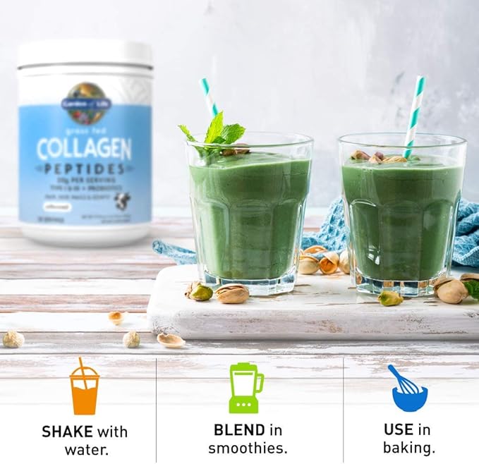 Garden of Life Grass Fed Collagen Peptides Powder Unflavored Collagen Powder for Hair Skin Nails Joints, Hydrolyzed Collagen Protein Supplements, Collagen for Women & Men, 28 Servings