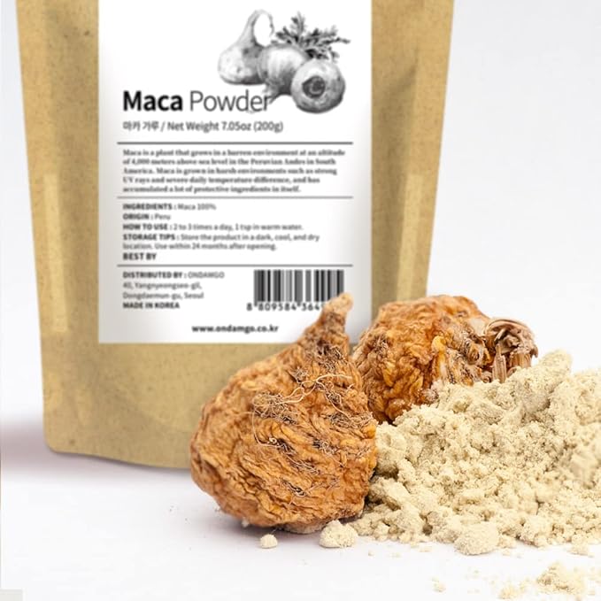 Maca Root Powder 7.05 Ounces Fresh Harvest from Peru for Salad Smoothies, Baking, Energy, Breakfast, Tea (Maca Root Powder)