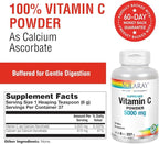 SOLARAY Vitamin C Crystalline 5000mg | Buffered Powder for Gentle Digestion | Healthy Immune Function, Collagen Synthesis & Antioxidant Support | 8 oz