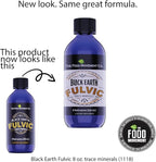 THE FOOD MOVEMENT CO. Black Earth Fulvic Acid - Humic Fulvic Minerals with Electrolytes for Digestive Health and Exercise Recovery, 8 oz Trace Minerals Supplement
