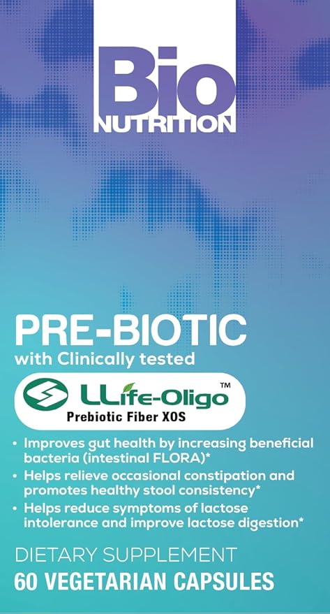 Bio Nutrition Pre-Biotic with Life Oligo Prebiotic Fiber XOS, 60 Count