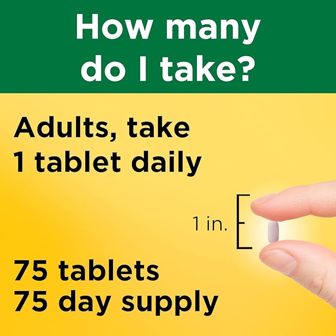 Nature Made Vitamin B12 1000 mcg, Dietary Supplement For Energy Metabolism Support, 75 Time Release Tablets, 75 Day Supply