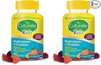 Culturelle Kids Multivitamin + Probiotic for Kids (Ages 2+), Peach-Orange & Mixed Berry Flavor - Digestive Health & Immune Support Gummies with Lutein to Support Eye Health, 60 Count (Pack of 2)
