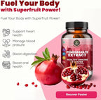 Pomegranate Extract Capsules – Antioxidant & Immune Booster for Men & Women – Heart, Skin & Joint Support – Polyphenol-Rich Supplement – 100 Vegan Capsules