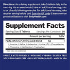 BodyHealth PerfectAmino Tablets (150ct Plus 30ct Travel Bottle), Essential Amino Acid with BCAAs + Lysine, Phenylalanine, Threonine, Methionine, Tryptophan, Supplement for Recovery & Strength