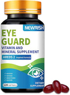 AREDS 2 Formula 120 Softgels - High Potency Lutein & Zeaxanthin, Non-GMO Gluten-Free Multivitamin Mineral Supplement