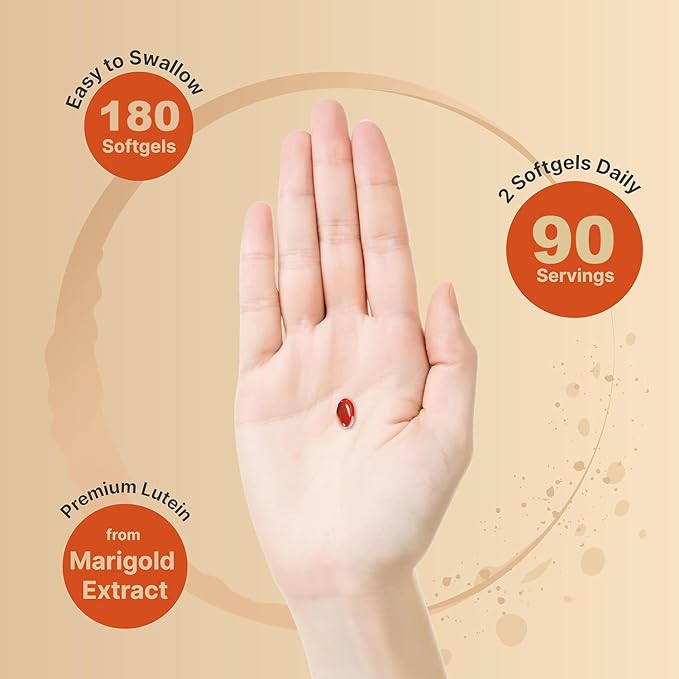 AREDS 2 + Advanced Lutein and Zeaxanthin Supplement -40 mg Lutein & Zeaxanthin with Astaxanthin,Omega-3,EPA,DHA-Dietary Supplement for Eye Health Support,Vision Support-180 Softgels