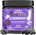 Llama Naturals Elderberry Gummies for Kids, Vegan, Organic Immune Support Supplement with Vitamin C and Zinc, Toddler Real Fruit Gummy Vitamins for Immunity, Chewable, No Added Sugar Cane, 60 Ct