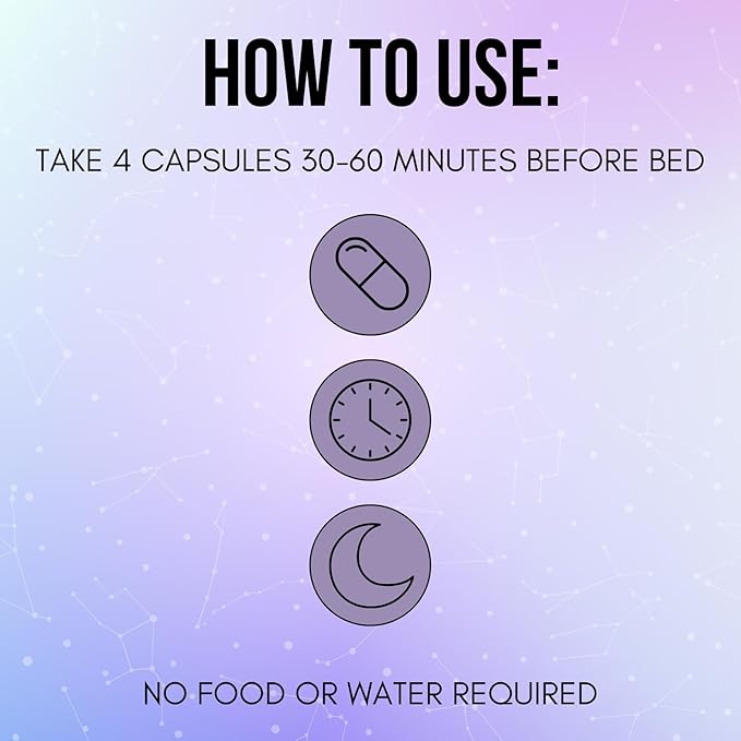 Sleep Potion, Melatonin-Free Sleep Support Capsules 120 Count, Magnesium Glycinate L-Theanine Zinc Glycinate Chamomile Jujube Seed Lemon Balm, 30 to 40 Servings, Gluten Free