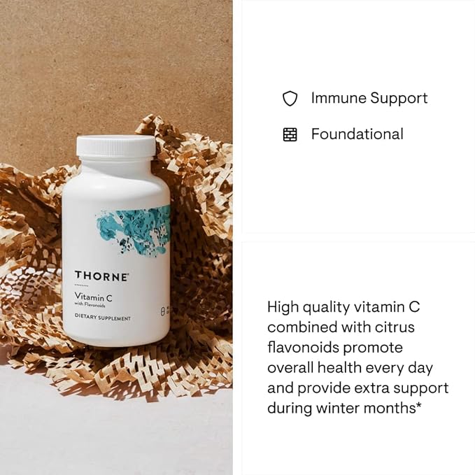 THORNE - Essential Vitamins Bundle: Vitamin C & D-5000 Complex - Immune, Bone Health, and Energy Support - 60 to 90 Servings