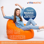 Vitamatic Vitamin B6 (Pyridoxine HCl) 100mg – 250 Vegetarian Tablets Promotes Energy Production, Boosts Metabolism & Supports Immune Health*
