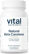Vital Nutrients Natural Beta Carotene 25,000IU - Precursor to Vitamin A - High-Dose Antioxidant - Vision, Skin, and Health Support - Gluten, Dairy, Soy Free - 90 Softgels