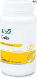 Klaire Labs SFI Health CoQH - Hypoallergenic 100 Milligrams Reduced Coenzyme Q10 as Ubiquinol Solubilized in D-Limonene Oil for Mitochondrial Support (60 Softgels)